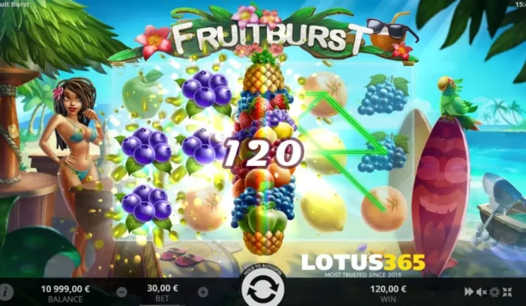 Refreshing Fun and Big Wins: Play Fruit Burst with Lotus365 login