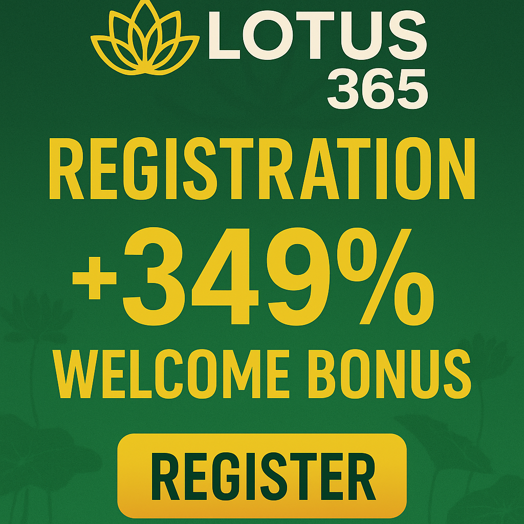 Lotus 365 registration with 349% welcome bonus